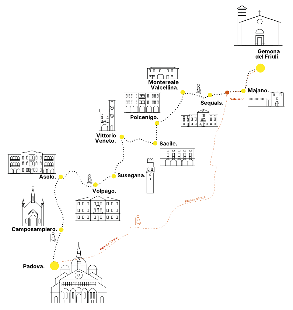 Mappa Cammino di Sant'Antonio
