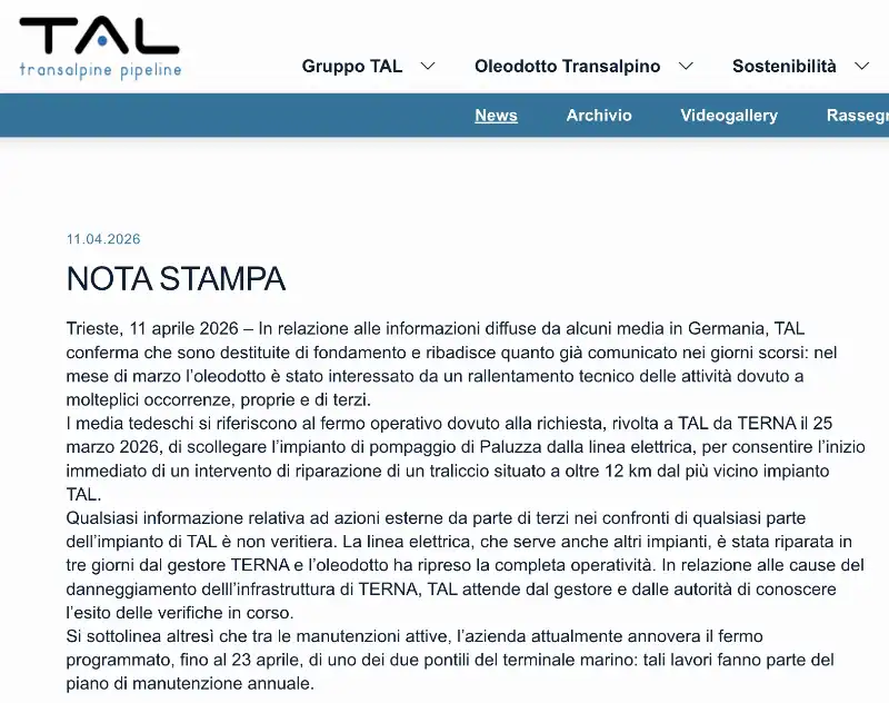 TAL comunicato stampa smentita